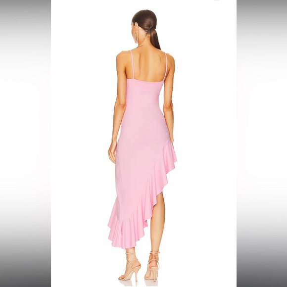 String Asymmetrical Ruffle Dress in Ballerina - Picture 4 of 5